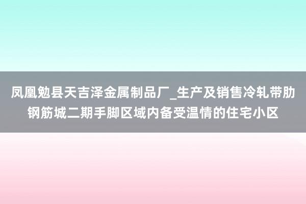 凤凰勉县天吉泽金属制品厂_生产及销售冷轧带肋钢筋城二期手脚区域内备受温情的住宅小区